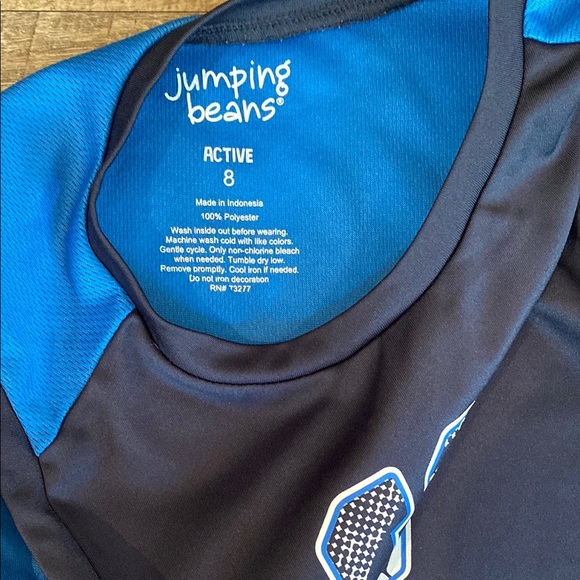 Jumping Beans Blue and Black Activewear Top - Picture 2 of 5